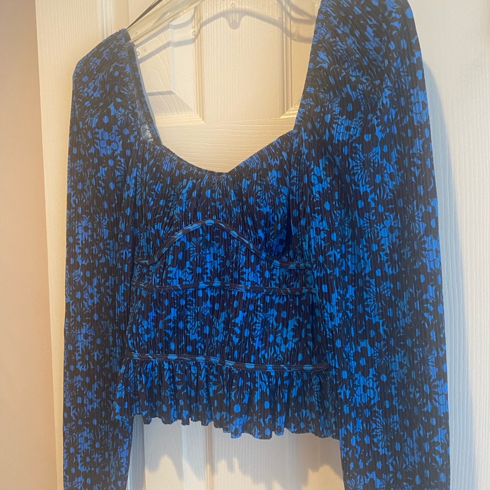 Zara smocked crop top